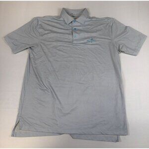 Peter Millar Crown Sport XL Blue Geometric Dot Performance Golf Polo Shirt